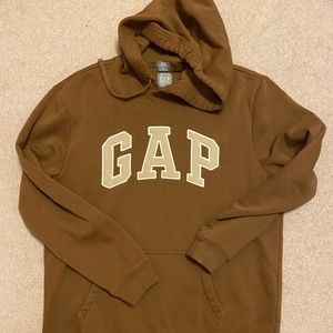 gap logo hoodie - brown